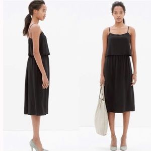 Madewell Silk Overlay Cami Midi Dress